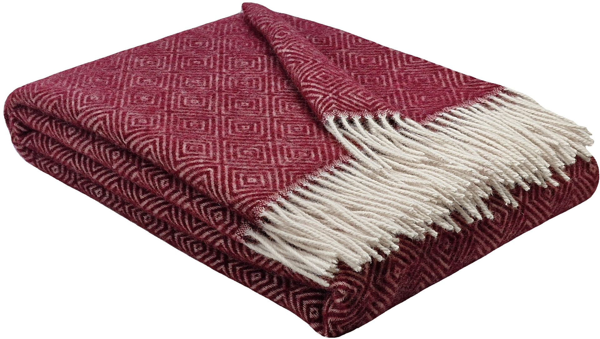 patura lana dunkelrot Pătură lână VIRGINĂ - Tirol Dark Red - Pături MERINO